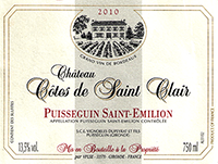 Château Côtes de Saint Clair Puisseguin Saint-Emilion