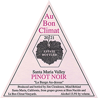 Au Bon Climat Santa Maria Valley Pinot Noir La Bauge Au-dessus