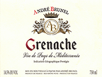 André Brunel Vin de Pays de Méditerranée Grenache