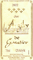 Benoît Gautier Vouvray Sec Argilex